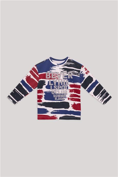Beverly Hills Polo Club Erkek Çocuk Desenli T-Shirt