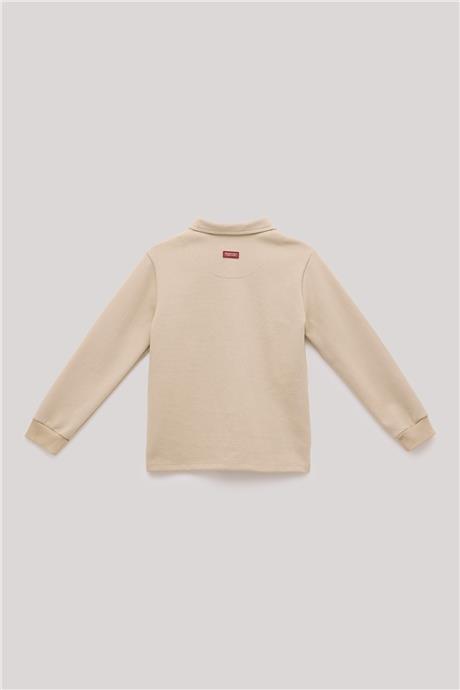 Beverly Hills Polo Club Erkek Çocuk Ekru T-Shirt