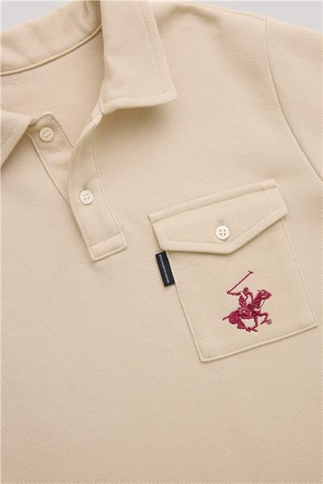 Beverly Hills Polo Club Erkek Çocuk Ekru T-Shirt