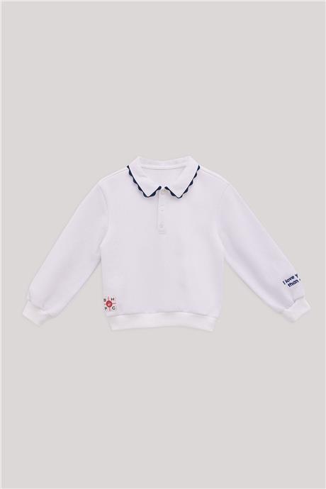 Beverly Hills Polo Club Kız Çocuk Beyaz T-Shirt