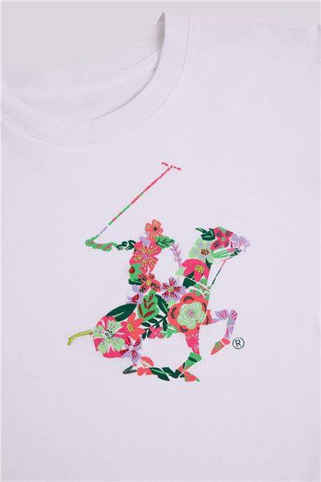Beverly Hills Polo Club Kız Çocuk Beyaz TshirtBeverly Hills Polo Club Kız Çocuk Beyaz Tshirt