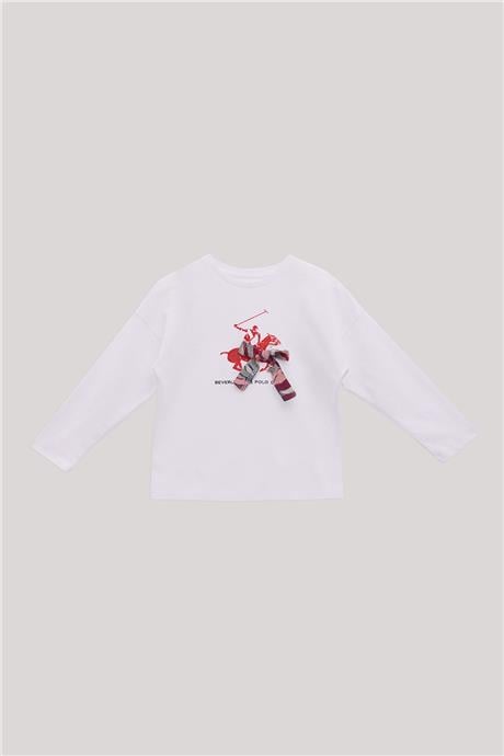 Beverly Hills Polo Club Kız Çocuk Beyaz T-Shirt