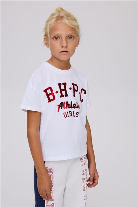 Beverly Hills Polo Club Kız Çocuk Beyaz TshirtBeverly Hills Polo Club Kız Çocuk Beyaz Tshirt
