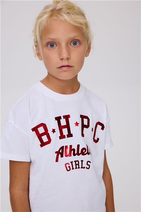 Beverly Hills Polo Club Kız Çocuk Beyaz TshirtBeverly Hills Polo Club Kız Çocuk Beyaz Tshirt