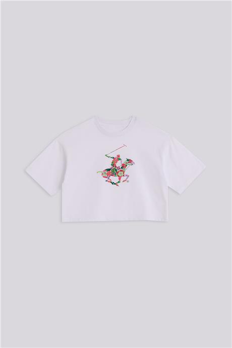 Beverly Hills Polo Club Kız Çocuk Beyaz TshirtBeverly Hills Polo Club Kız Çocuk Beyaz Tshirt