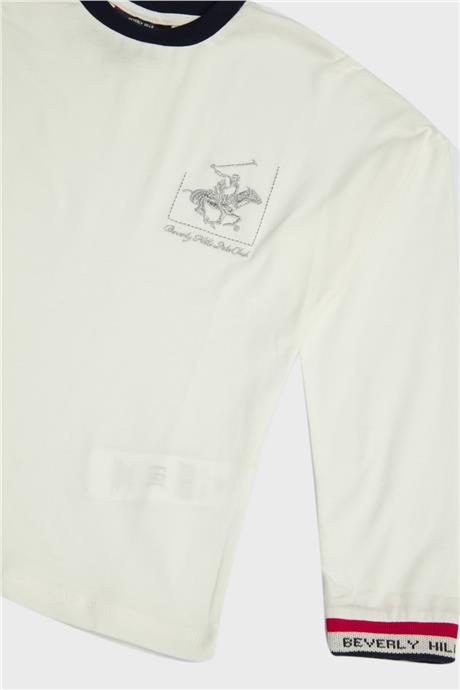Beverly Hills Polo Club Kız Çocuk Ekru T-Shirt