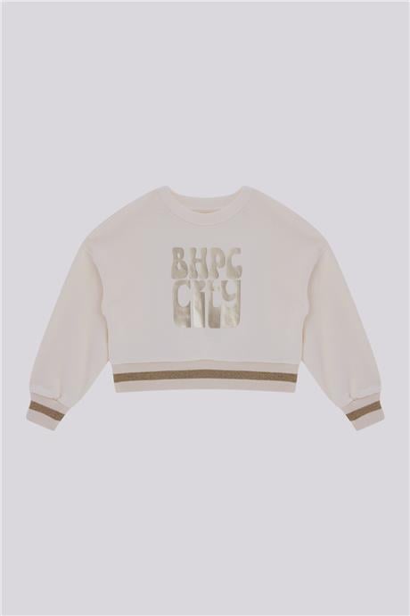 Beverly Hills Polo Club Kız Çocuk Ekru SweatshirtBeverly Hills Polo Club Kız Çocuk Ekru Sweatshirt