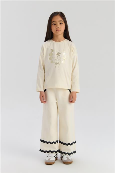 Beverly Hills Polo Club Kız Çocuk Ekru TshirtBeverly Hills Polo Club Kız Çocuk Ekru Tshirt