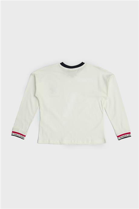 Beverly Hills Polo Club Kız Çocuk Ekru T-Shirt