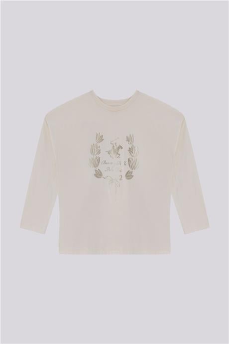 Beverly Hills Polo Club Kız Çocuk Ekru TshirtBeverly Hills Polo Club Kız Çocuk Ekru Tshirt