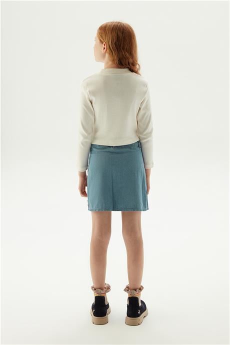 Beverly Hills Polo Club Kız Çocuk Ekru Sweatshirt
