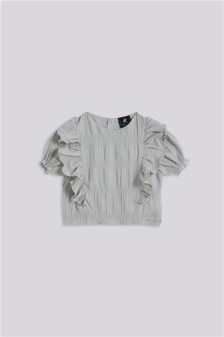 Beverly Hills Polo Club Kız Çocuk Gri Melanj BluzBeverly Hills Polo Club Kız Çocuk Gri Melanj Bluz
