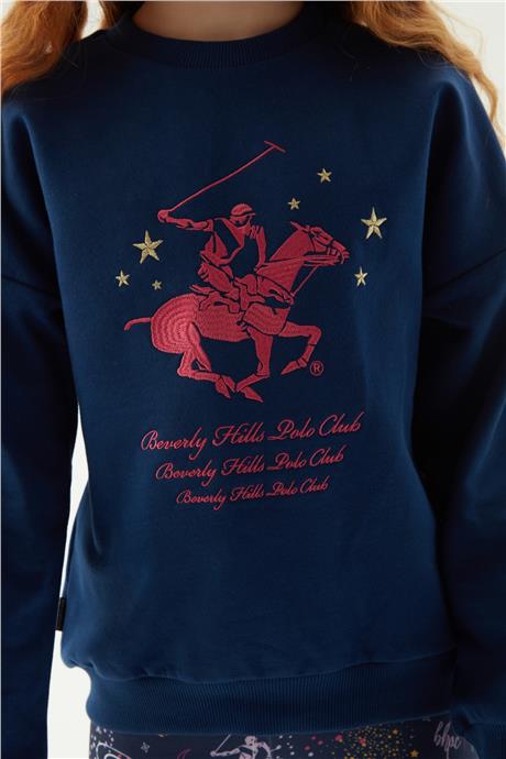 Beverly Hills Polo Club Kız Çocuk Lacivert Elbise