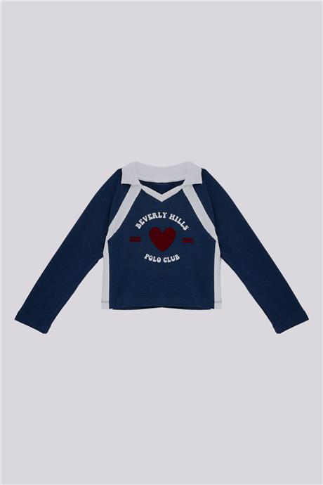 Beverly Hills Polo Club Kız Çocuk Lacivert TshirtBeverly Hills Polo Club Kız Çocuk Lacivert Tshirt