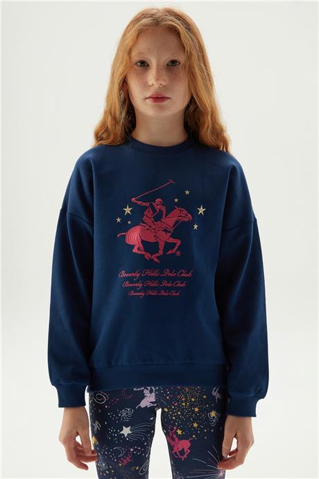 Beverly Hills Polo Club Kız Çocuk Lacivert Elbise