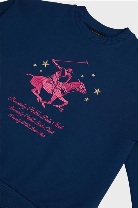 Beverly Hills Polo Club Kız Çocuk Lacivert Sweatshirt