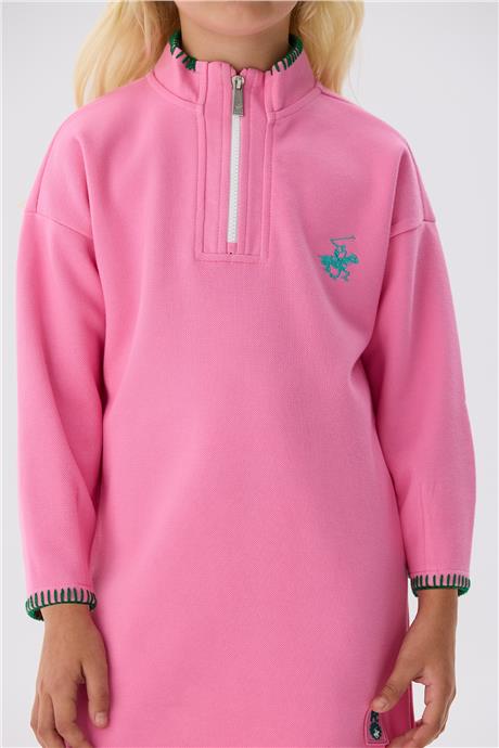 Beverly Hills Polo Club Kız Çocuk Pembe Elbise