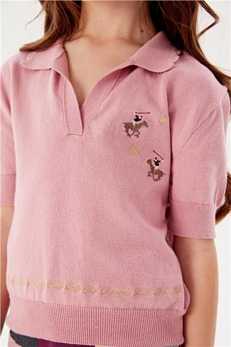 Beverly Hills Polo Club Kız Çocuk Pembe T-Shirt