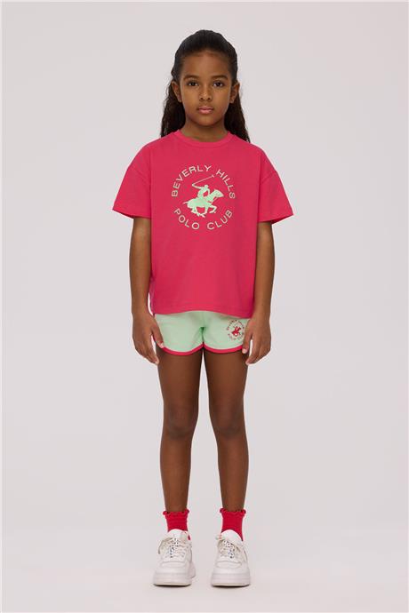 Beverly Hills Polo Club Kız Çocuk Pembe TshirtBeverly Hills Polo Club Kız Çocuk Pembe Tshirt