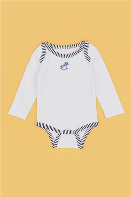 BG Baby Erkek Bebek Desenli 3lü Body