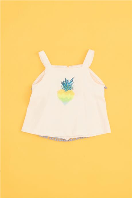 BG Baby Kız Bebek Beyaz Bluz