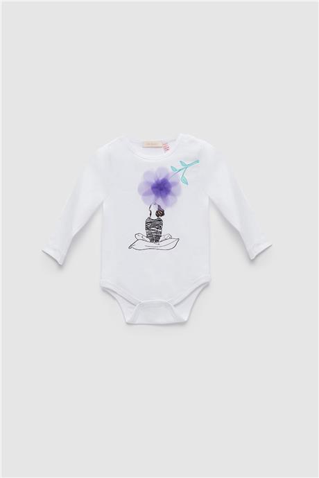 BG Baby Kız Bebek Beyaz Body