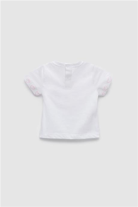 BG Baby Kız Bebek Beyaz T-Shirt