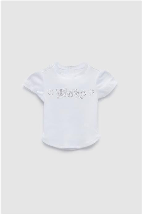 BG Baby Kız Bebek Beyaz T-Shirt