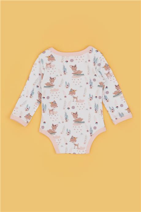 BG Baby Kız Bebek Desenli 3lü Body