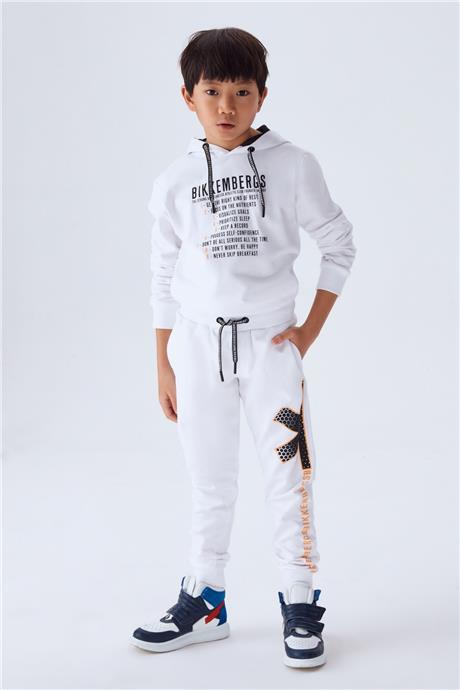 Bikkembergs Erkek Çocuk Beyaz Pantolon