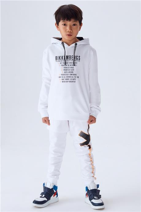 Bikkembergs Erkek Çocuk Beyaz Sweatshirt