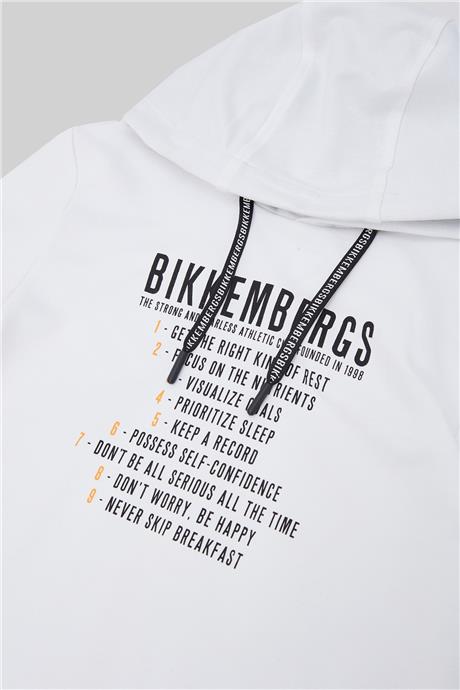 Bikkembergs Erkek Çocuk Beyaz Sweatshirt