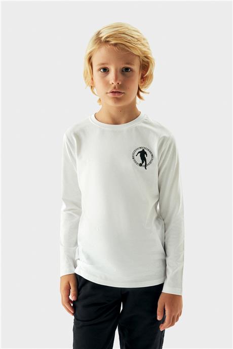 Bikkembergs Erkek Çocuk Beyaz T-Shirt