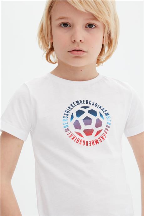 Bikkembergs Erkek Çocuk Beyaz T-Shirt