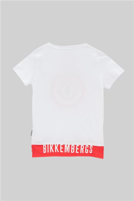 Bikkembergs Erkek Çocuk Beyaz T-Shirt