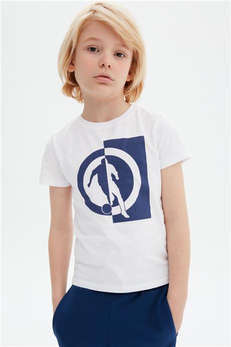 Bikkembergs Erkek Çocuk Beyaz T-Shirt