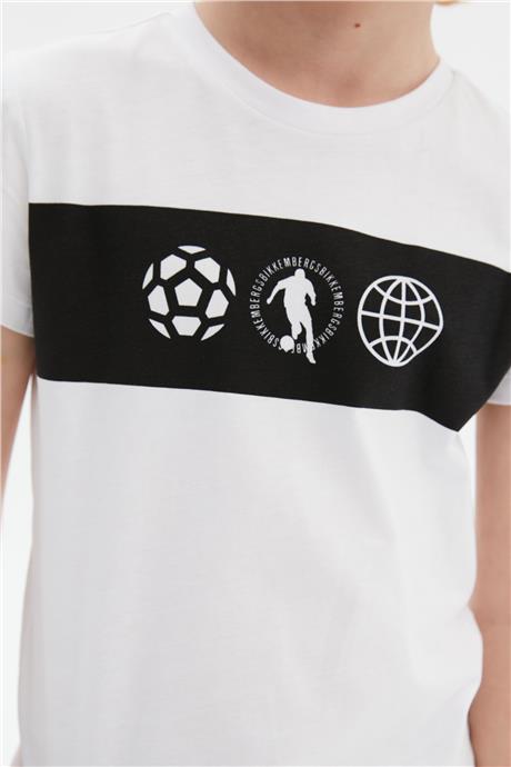 Bikkembergs Erkek Çocuk Beyaz T-Shirt