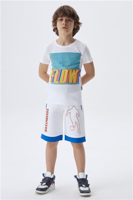 Bikkembergs Erkek Çocuk Beyaz T-Shirt