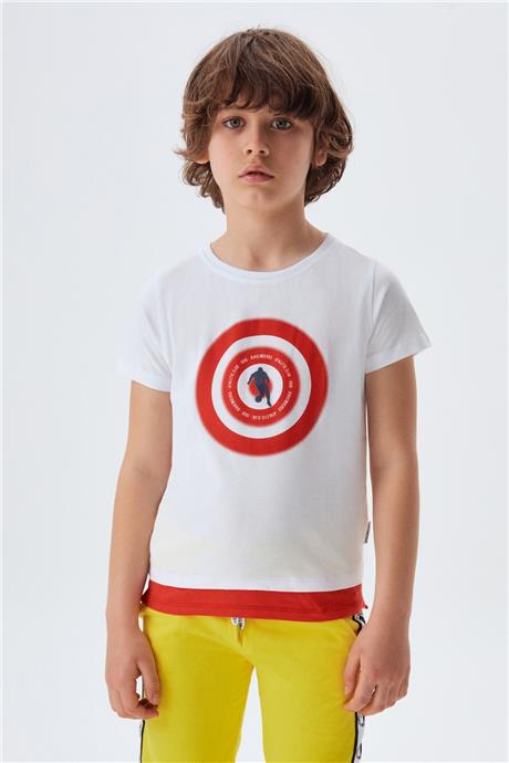 Bikkembergs Erkek Çocuk Beyaz T-Shirt