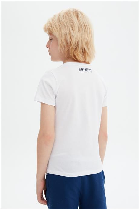Bikkembergs Erkek Çocuk Beyaz T-Shirt