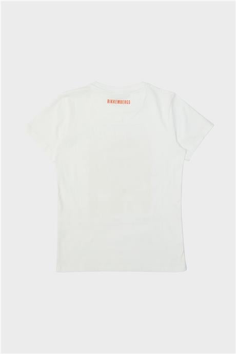 Bikkembergs Erkek Çocuk Beyaz T-Shirt