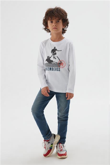 Bikkembergs Erkek Çocuk Beyaz T-Shirt