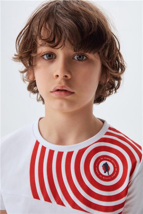 Bikkembergs Erkek Çocuk Beyaz T-Shirt