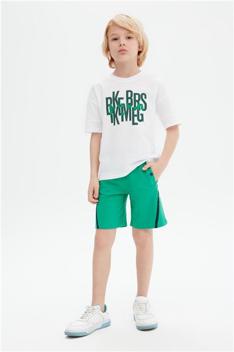 Bikkembergs Erkek Çocuk Beyaz T-Shirt