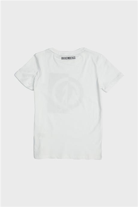 Bikkembergs Erkek Çocuk Beyaz T-Shirt