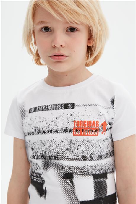 Bikkembergs Erkek Çocuk Beyaz T-Shirt