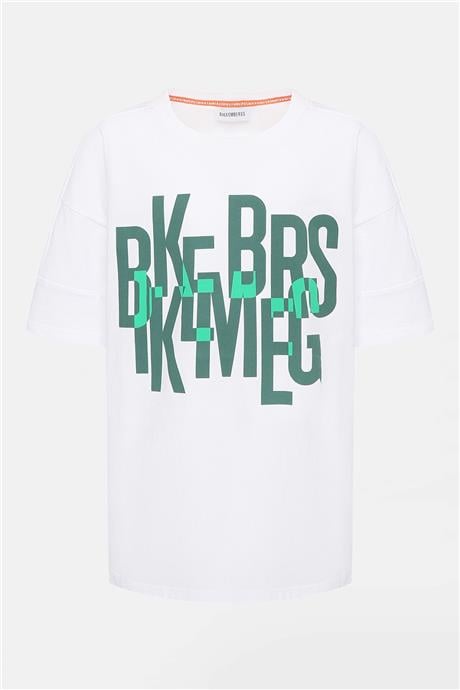 Bikkembergs Erkek Çocuk Beyaz T-Shirt