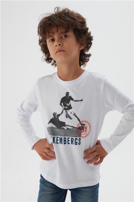 Bikkembergs Erkek Çocuk Beyaz T-Shirt