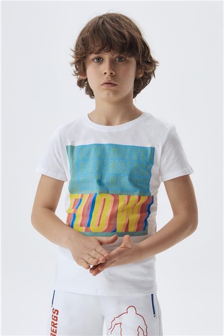 Bikkembergs Erkek Çocuk Beyaz T-Shirt