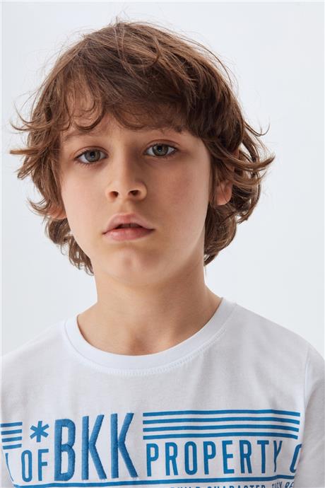 Bikkembergs Erkek Çocuk Beyaz T-Shirt